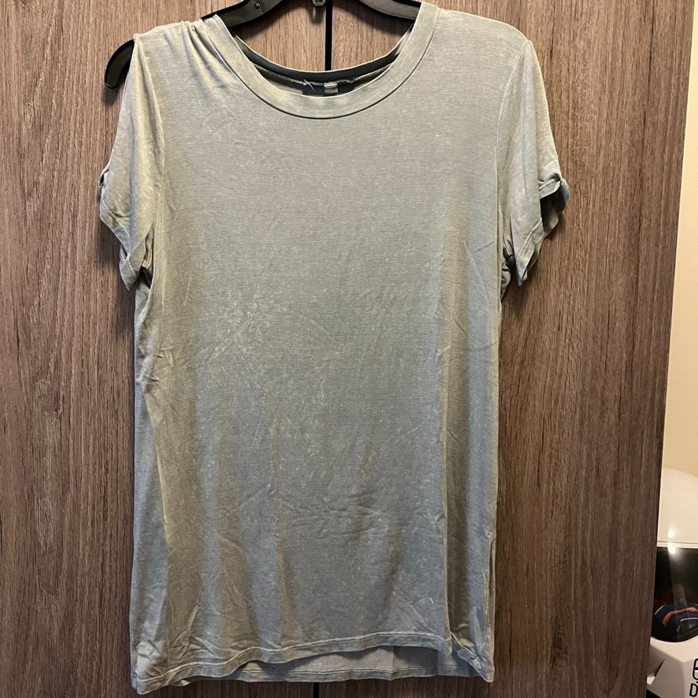 Sage green tee from Don't Ask Why, size SMALL